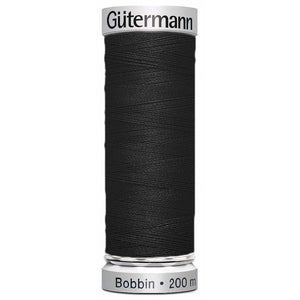 Gutermann Bobbin Thread 200m Colour 1005 (Black)