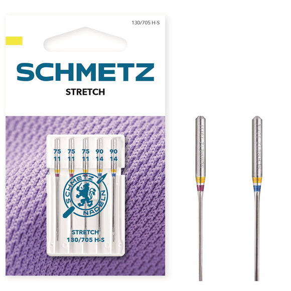 Machine Needles - Stretch Assorted 75/11-90/14 (pack of 5) by Schmetz