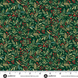Makower Christmas Adorn Holly Green