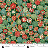 Makower Christmas Adorn Ornaments Green