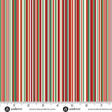 Makower Christmas Adorn Stripe Cream