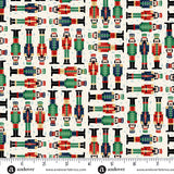 Makower Christmas Nutcracker Soldiers on Cream
