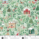 Makower Christmas Country Cottages Green