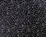 REMNANT Ponte Roma Dotty Spotty Black (Viscose) (155cm wide x 178cm)