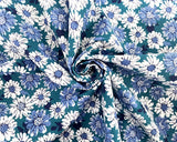 Polycotton Mindy Florals Gerba Teal