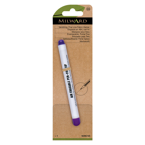 Fabric Marker - Air Eraseable Pen Fine Line by Milward Green