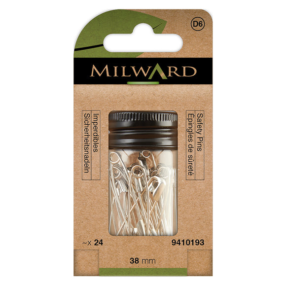 Safety Pins 38mm (pack of 24) by Milward Green