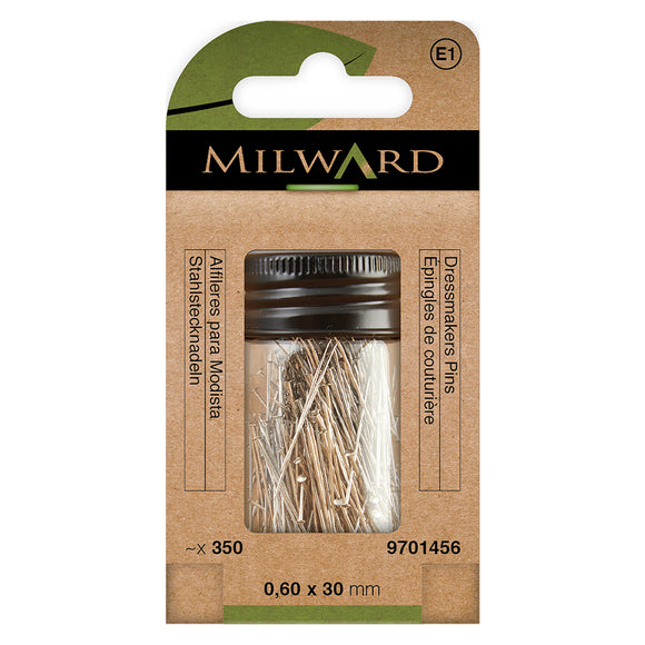 Pins Dressmakers Fine 30mm (pack of 350) by Milward Green