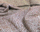 Wool Blend (Large Herringbone) Brown