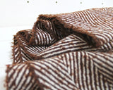 Wool Blend (Large Herringbone) Brown