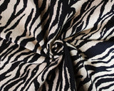 Knitted Zebra Jersey Black/Beige (Poly/Viscose)