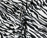 Knitted Zebra Jersey Black/White (Poly/Viscose)