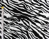 Knitted Zebra Jersey Black/White (Poly/Viscose)