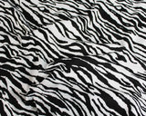 Knitted Zebra Jersey Black/White (Poly/Viscose)