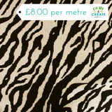 Knitted Zebra Jersey Black/Beige (Poly/Viscose)