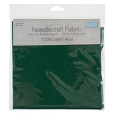 Aida Needlecraft Fabric 14 Count 30cm x 45cm Green