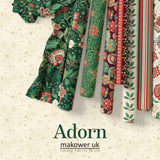 Makower Christmas Adorn Holly Green