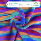 Fleece (Plush) in Rainbow Stripe