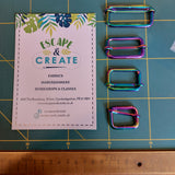 Buckle (Slide) 50mm x 25mm Rainbow