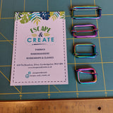 Buckle (Slide) 50mm x 25mm Rainbow