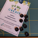 Button 15mm Round Dark Blue