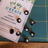 Button 16mm Round Metal With Pearl Effect Centre