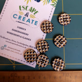 Button 28mm Round Two Tone Gold/Grey