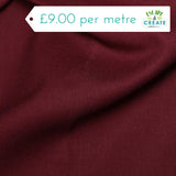 Drill (Cotton) in Plain Wine Red