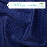 Cord (Cotton 8 Wale) in Plain Royal Blue