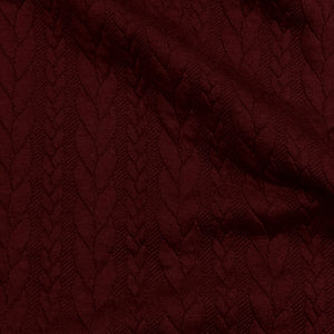 Cable Knit Jacquard in Burgundy