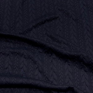 Cable Knit Jacquard in Navy