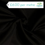 Duchess Satin in Plain Black