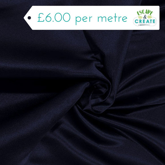Duchess Satin in Plain Navy
