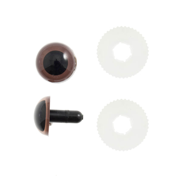 Toy Eyes Teddy Safety 7.5mm Brown (pack of 8)