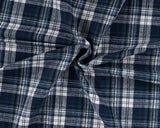 Brushed Cotton Flannel Check in Blue