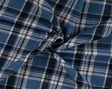 Brushed Cotton Flannel Check in Blue