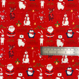 Cotton Merry Christmas on Red