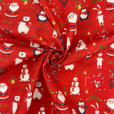 Cotton Merry Christmas on Red