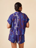 Closet Core Adriana Shirt & Shorts Matching Set Pattern
