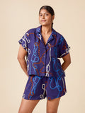 Closet Core Adriana Shirt & Shorts Matching Set Pattern