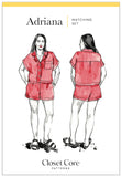 Closet Core Adriana Shirt & Shorts Matching Set Pattern