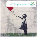 Panel (Tapestry) Heart Gone in Banksy Style (69)