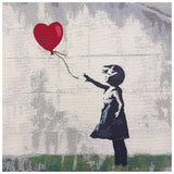 Panel (Tapestry) Heart Gone in Banksy Style (69)