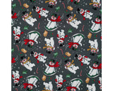 French Terry in Festive Christmas Snowmen (Brushed)
