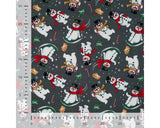 French Terry in Festive Christmas Snowmen (Brushed)