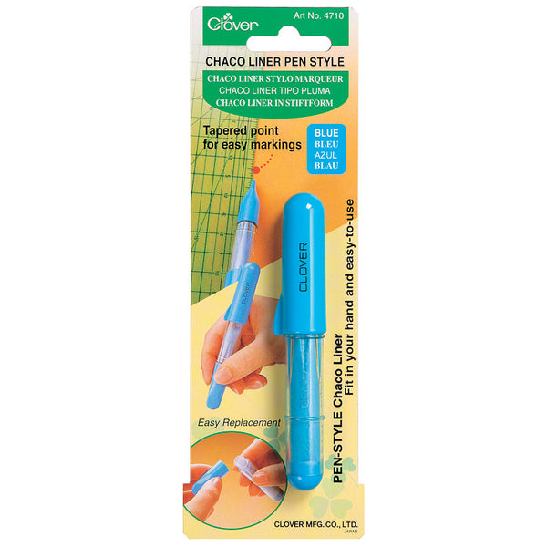 Fabric Marker Chaco Liner Pen Blue by Clover Refillable