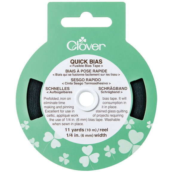 Quick Bias Tape 6mm x 10m in Black by Clover