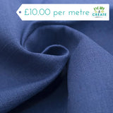 Canvas in Plain Midnight Blue by Laura Ashley (Linen/Cotton)