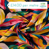 Linen Blend Exotic Leaves (Linen/Tencel Lyocell)