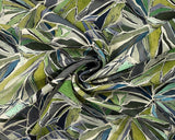 Linen Tencel Blend Leaves Green (Lyocell)
